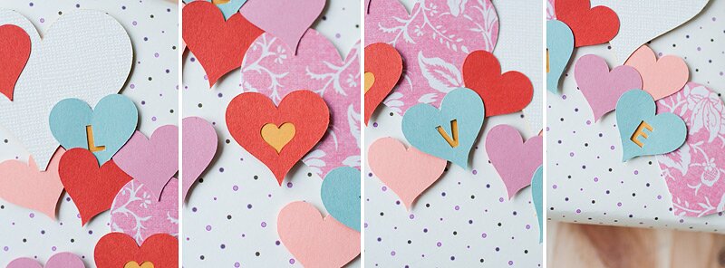 3D love hearts gift wrap // anastasia marie