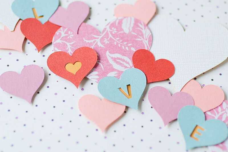 3D love hearts gift wrap // anastasia marie